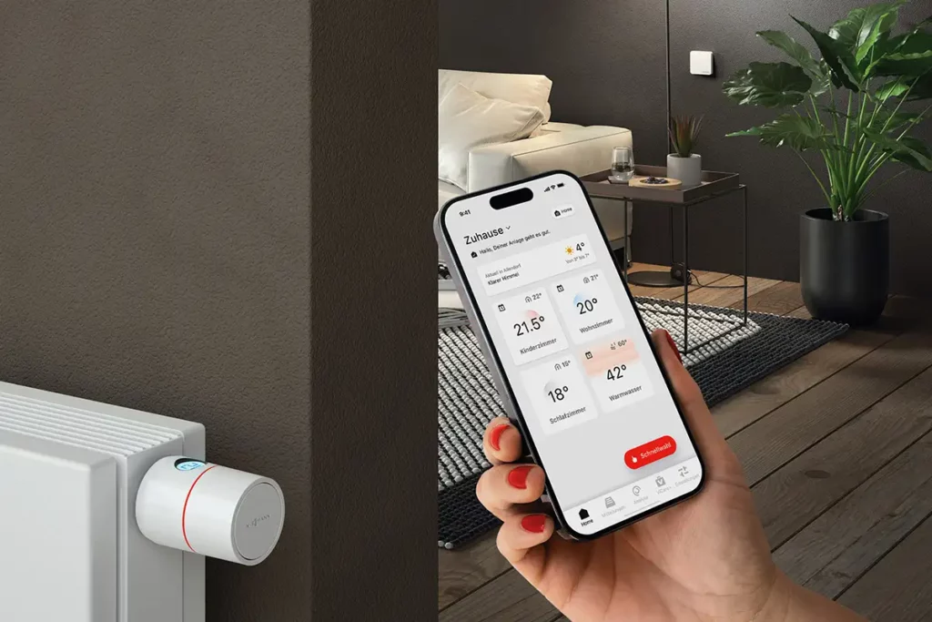 ViCare Heizkörperthermostat mit iPhone_Milieu